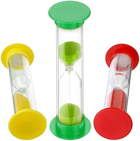 3 Pieces Sand Timer 3 Hourglasses Game Timer Sand, 3 mins / 5 mins/ 10 mins Hourglass Timer for Kids and Adult, Home, Office, Game, Kitchen Decoration Timers