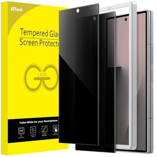JETech Front Privacy Screen Protector for Samsung Galaxy Z Fold 7 2025 Anti-Spy Tempered Glass Film with Easy Installation Tool Case-Friendly 2-Pack