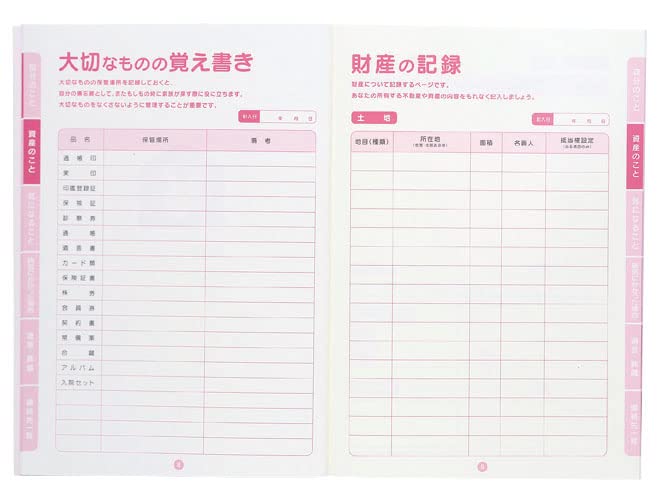 Amazon | 東洋図書出版 家族のための覚え書き B5 終活 エンディング 