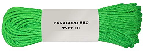 Image of 50ft 550 Cord Paracord Parachute Survival Cord (Green)