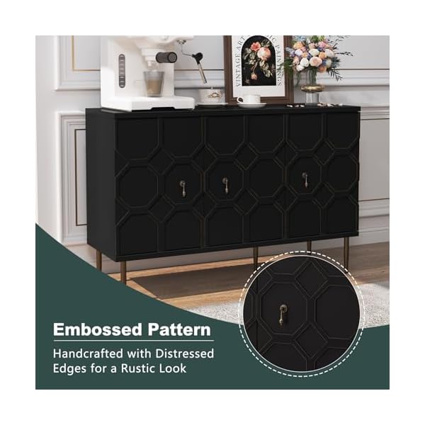   47-Black-Sideboard-Buffet-Cabinet-with-Storage-Accent-Cabinet-with-3-Decorative-Embossed-Pattern-Doors-Credenza-Storage-Cabinet-for-Living-Room-Kitchen-Dining-Room-Hallway