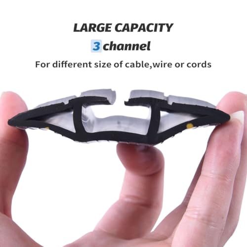 Vilmon 10FT Floor Cord Cover, Heavy Duty PVC Floor Cable Cover,Wire Cover to Protect Wire Prevent Cable Trips for Home Office,Cavity Size 0.94\" by0.4 - Thumbnail 3
