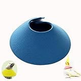 Parrot Collier de protection pour oiseaux – Colliers anti-morsure pour perroquets perruches et perroquets gris du Gabon, anti-rayures, col de récupération en rouge et bleu, hygiénique et respirant