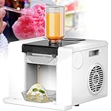 Cashwise Automatischer Flockeneisbereiter und Schabmaschine – 280 W, schnelle Kühlung, 60 kg/24 h – für Getränkegeschäfte, Restaurants und Gewerbebetriebe White