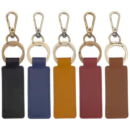 Porte-clés vierges en cuir synthétique : ne perdez plus vos clés de voiture avec mousqueton