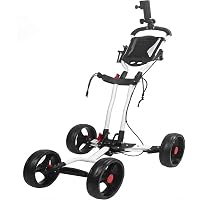 Amazon.co.jp: ゴルフカート 電動式 折りたたみ 4輪 黒赤カラー ゴルフ