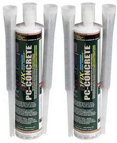 PC Products 72561 PC-Concrete Two-Part Epoxy Adhesive Paste for Anchoring and Crack Repair, 8.6 oz Cartridge, Gray Pack of 2