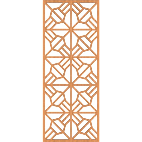 Image of 17 3 /8 inchW x 44 3 /8 inchH x 3 /8 inchT Auburn Decorative Fretwork Wood Wall Panels, Cherry