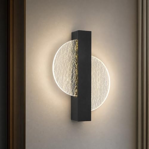 چراغ دیواری LED YATAI LIGHTING، آهنی مشکی و اکریلیک، 3 حالت رنگ