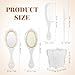 5pcs Vintage Hand Mirror Comb Set with Storage Pot Antique Cosmetic Mirror Hair Dry Curly Styling Tool