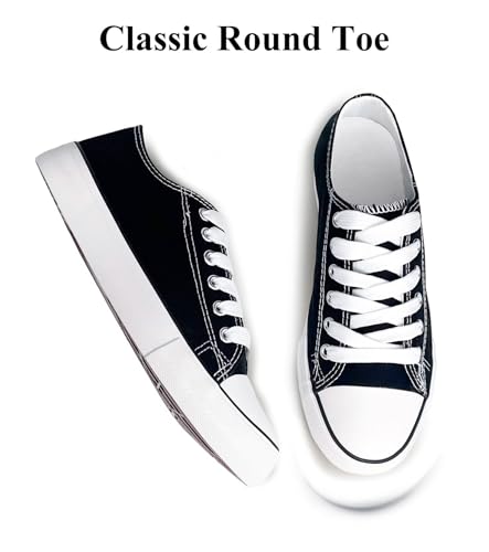 Canvas Shoes for Women Casual Low Top Sneakers, Womens Fashion Classic Lace Up Walking Shoes for Everyday Wear - Image 6