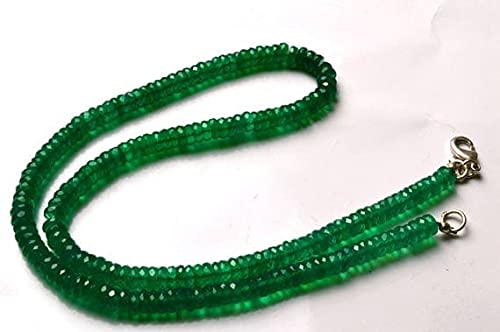 Perles onyx vert naturel tyre shape de 4.5mm pour fil de collier