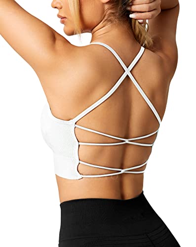ZAAYO Damen Gym BH Gepolstert Crossback Fitness Sport Bra Abnehmbarer...
