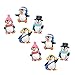STOBOK Graziosi personaggi di pinguino giocattolo, mini set da gioco da collezione di statuine di pinguino, torta di pinguino, 8 pezzi