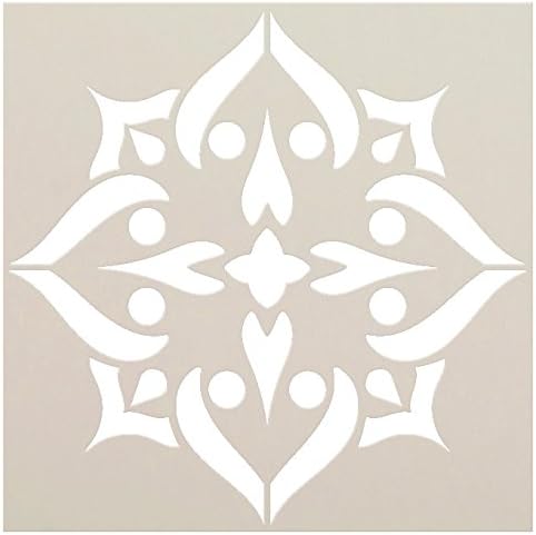 Mandala - Spades - Complete Stencil by StudioR12 | Reusable Mylar Template | Use to Paint Wood Signs - Pallets - Pillows - Wall Art - Floor Tile - Select Size (12" x 12")