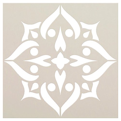 Mandala - Spades - Complete Stencil By Studior12 | Reusable Mylar Template | Use To Paint Wood Signs - Pallets - Pillows - Wall Art - Floor Tile - Select Size (12" X 12") #TOP5