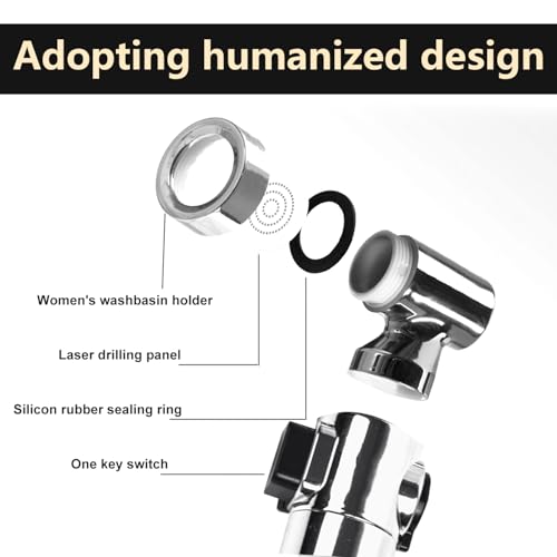 Bidet Handbrause,Bidet Brause,Handbrause Toilette,Waschbeckenbrause mit Schlauch 150 cm und Ohne Bohren Halterung,Arschdusche,Jet Spray Toilet Germany für Bäder,Küche