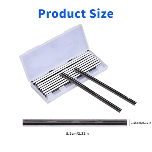 82mm Reversible Planer Blades – 10-Pack Double-Edged HSS Replacement for Makita, Bosch, Ryobi & More – High Carbon Steel, Fits Electric Hand Planers, Includes Storage Case 3 82mm Reversible Planer Blades – 10-Pack Double-Edged HSS Replacement for Makita, Bosch, Ryobi & More – High Carbon Steel, Fits Electric Hand Planers, Includes Storage Case - Image 3