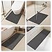 TYUU Bath Mat, Bathroom Rugs Non Slip Washable Thin Absorbent Quick Dry Bath Mat Fits Under Door Bathroom Floor Mat Perfect for Bath, Shower, or Sink 20