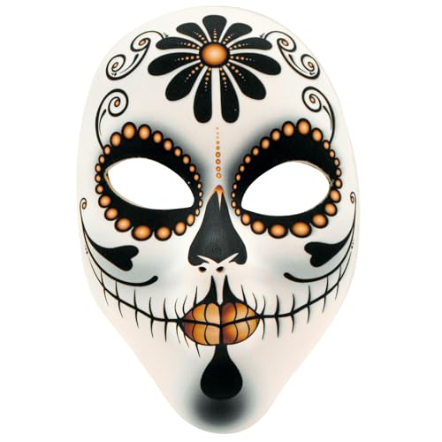 W WIDMANN MILANO Party Fashion - Máscara de caveira para adultos, máscara facial dia dos mortos, acessório para Halloween, carnaval