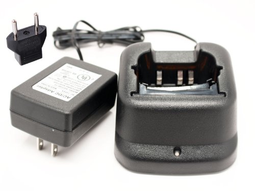 Upstart Battery Replacement for Icom IC-A6 Charger, Compatible with Icom BP-210, 7.2V DC, Black, 100-240V, 1500mA, 2Hr Charge Time, UL, FCC