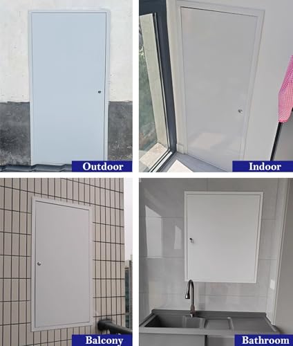 Panneau d'accès en métal robuste 70x80 cm pour câbles de plomberie muraux - 7