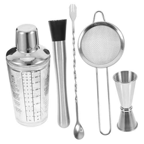 CIYODO 1 Juego Herramienta De Coctelería Accesorio Mixología Agitadores Mezclador Criba Vibradora Mezclando Llave Botella De Batir Cocteles Equipo Coctelera Coctelera Acero Inoxidable