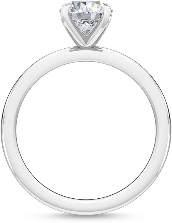 Houston Diamond District 1-5 Carat (ctw) Round Cut LAB GROWN Diamond Solitaire Engagement Ring (Color H-I Clarity VS1-VS2)