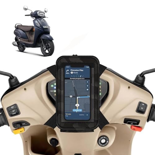 Image of Universal Mobile Holder /Stand /Mount Pouch for Scooters Scooty for Access 125 (Black