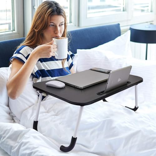 Image of RECLUSE Multi-Purpose Laptop Desk for Reading and Study Foldable Study Laptop Table, Study Table with Foldable Non-Slip Legs Reading Table Tray, Laptop Table, Laptop Stands, Laptop Desk