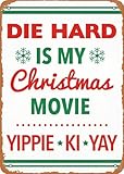 Muecddoa Vintage Metal Poster - Die Hard Christmas Movie Tin Sign 12 X 8 Inches Suitable for Wall Decoration of Bar,Cafe,Garage,Man CAVE