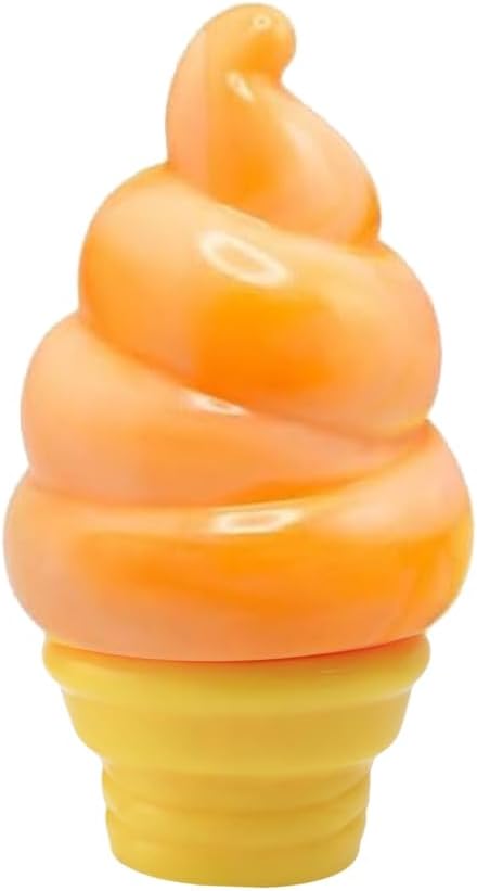 Ice Cream Squeeze Squishy, Ice Cream Cone Squishy, Slow Rise Sensory Fidget Toy, Easter Basket Stuffers Party Favors Summer Sensory Stress Relief, Kawaii Dessert (Orange)