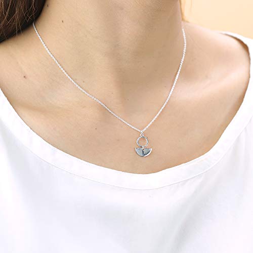 Boma Jewelry Sterling Silver Geometric Semi-Circle Necklace, 18 Inches2