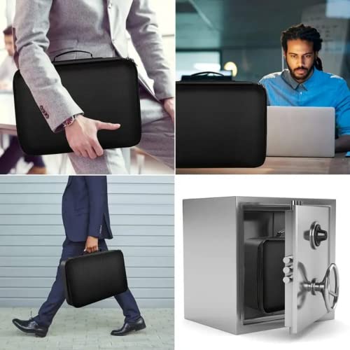 Enveed Zewkr 1Pc Document Bag With Lock, Fireproof 3-Layer File Storage Case With Water-Resistant Zipper, Document Safe Portable Travel Home Organizer Bag For Laptop, Files, Certificates #TOP5