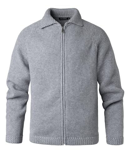 Beryielite Homme Gilet Cardigan Veste Ouvrez Front Zippé avec Tricoté Chaud Coupe rembourré Décontractée Manche Longue Chandail
