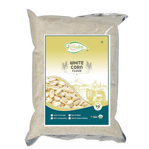 Image of White Corn Flour (10Kg)| Maize Flour | White Corn ka Atta | Makai ka Atta | Stone-Grinding | For Eating And Cookings |Produce of India from Organic Farms By G7 Grains