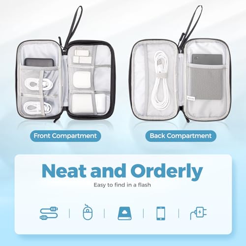 Organisateur Cables Voyage : ProCase Pochette pour Chargeur et Câbles, Sac de Voyage Électroniq... – Image 2
