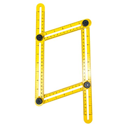 Angleizer Template Tool Angle Measure Ruler Multi Angleizer Template Ruler for Builders Four-Sided Measuring Tool Protractor Multi-Angle Ruler Layout Tool Angle Ruler Yellow