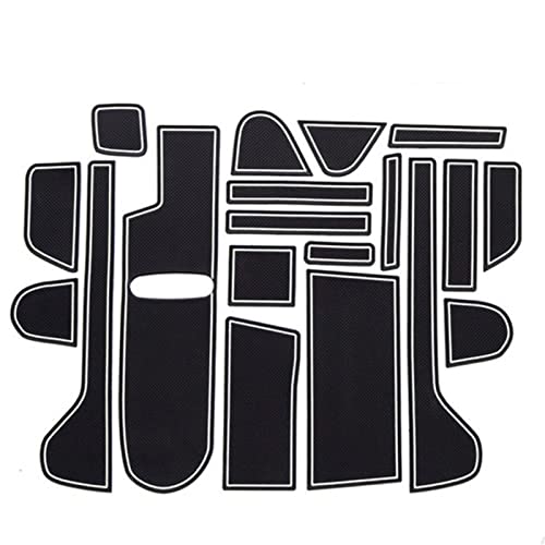 NBOX ポケットマット ホンダN-BOX ラバーマット インテリア 内装滑り止め カーアクセサリー 19枚 (ホワイト&蓄光, N-BOX)