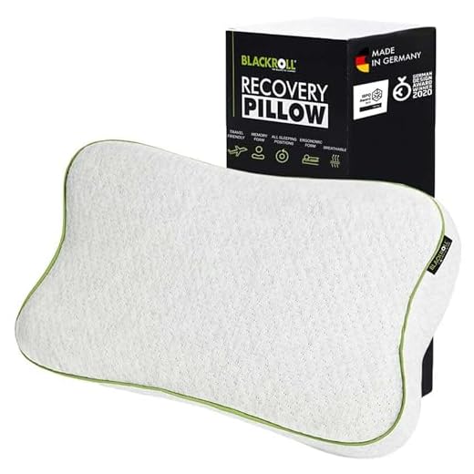 BLACKROLL® Recovery Pillow (50 x 30 cm), orthopädisches Kissen für erholsamen Schlaf, ergonomisches Kopfkissen mit Travel Bag für Reisen, Nackenkissen aus Viscose Memory Schaum, Made in Germany