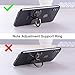 PZOZ Metal Cell Phone Finger Ring Stability Holder Back Stand Collapsible Hand Grip Knob Loop Car Mount Hook Kickstand 360 for iPhone Samsung Galaxy Mobile Cute Accessories (Black)
