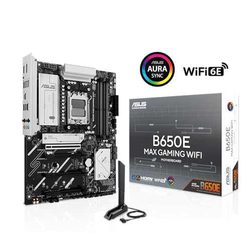 Scheda madre B650E MAX Gaming WiFi AMD B650 ATX, DDR5, PCIe 5.0 Ready, 3X slot M.2, Wi-Fi 6E, Realtek 2.5Gb Ethernet, DisplayPort, HDMI, USB 10Gbps Type-A e Type-C, BIOS Flashback, Aura Sync - Scheda madre - Immagine 10
