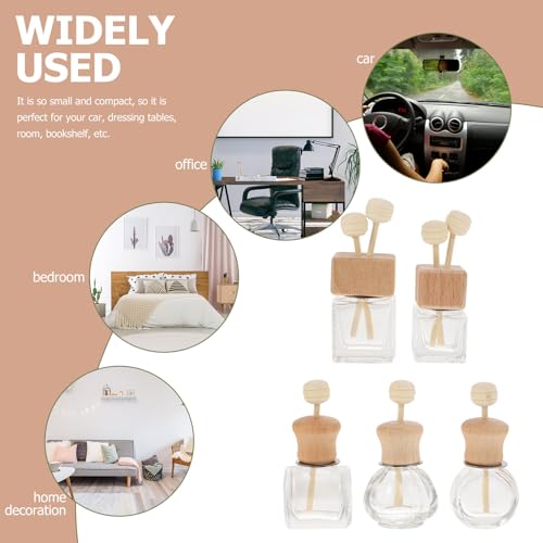 Botellas de Vidrio para Difusor con Tapa de Madera para Aromaterapia y Aceites Esenciales 4