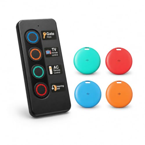 VODESON Key Finder RF Item Locator Tags with Magnetic Transmitter 131 Ft Range 80 dB Beep Wireless Remote Tracker for Keys Wallet Phone TV Remote No Smartphone Required Perfect for The Elderly