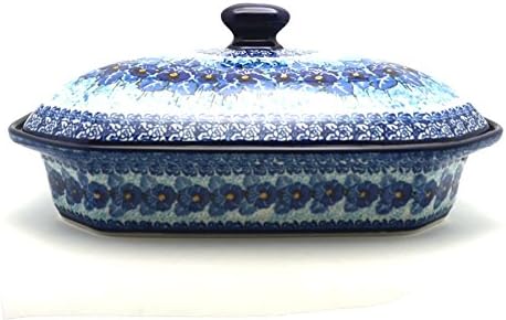 Polish Pottery Baker - Rectangular Covered - Large - Unikat Signature - U3639