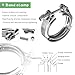 NYTKL 4 Inch V Band Clamp,Male Female 304 Stainless Steel Quick Release Flange Exhaust Clamp, V-Band for Pickup Truck Turbo Downpipe Exchange Exhaust Systems, Car Accessories
