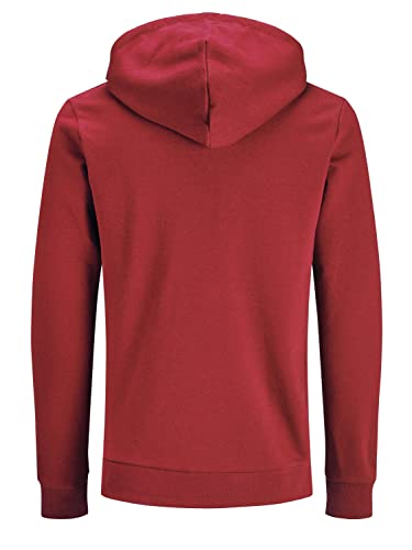 JACK & JONES Herren JJECORP Logo Sweat Hood, Rio Red/Large Print/W White, XL – Ansicht 3