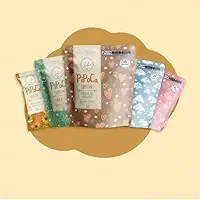 Kit Pipocas Gourmet Sinta+ 50g Leite em Pó + Caramelo Flor de Sal + Chocolate 50% Cacau + Chips de Coco + Cúrcuma (5 unidades)