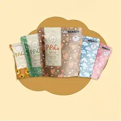 Kit Pipocas Gourmet Sinta+ 50g Leite em Pó + Caramelo Flor de Sal + Chocolate 50% Cacau + Chips de Coco + Cúrcuma (5 unidades)