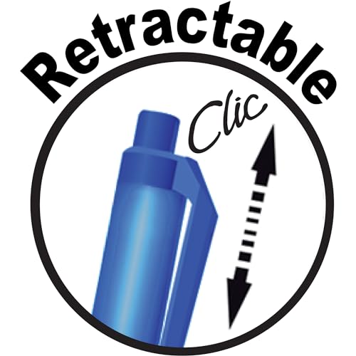 BIC Soft Feel, bolígrafos retráctiles, suave grip, punta media (1,0 mm), color azul, caja de 12 - imagen 6